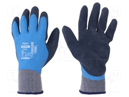 Protective gloves; Size: 11,XXL; blue; latex,nylon; Aqua