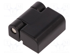 Hinge; Width: 27.5mm; zinc and aluminium alloy; black; H: 30mm