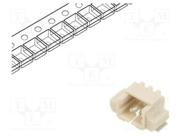 Socket; wire-board; male; 1.25mm; PIN: 2; SMT; 125V; 1A; tinned