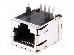 Socket; RJ45; PIN: 8; Layout: 8p8c; THT; on PCBs