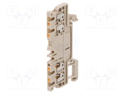 Splice terminal: rail; 1.5mm2; ways: 1; terminals: 4; beige; wemid