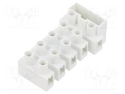 Terminal block; screw terminal; 2.5mm2; 450V; ways: 5; white