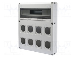 Enclosure: for modular components; IP65; wall mount; grey