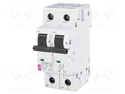 Circuit breaker; 220/440VDC; Inom: 13A; Poles: 2; Charact: C; 6kA
