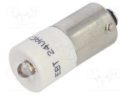 Indicator: LED; BA9S,T10; white; plastic; 24VAC; 24VDC; -20÷60°C