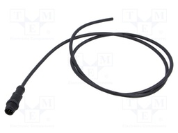 Connector: M12; plug; male; angled; Plating: gold-plated; cables