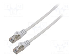 Patch cord; F/UTP; 5e; stranded; CCA; PVC; grey; 5m; 26AWG; Cores: 8