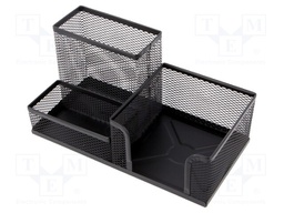 Desk organizer; black; metal