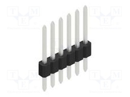Connector: pin strips; pin header; male; PIN: 6; 1.27mm; THT; 1x6