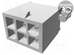 Socket; wire-board; male; Mini Universal MATE-N-LOK; 4.14mm; 600V
