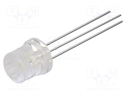 LED; red,blue; 8mm; 140°; Front: flat; 2.1÷2.6VDC,2.9÷3.4VDC; round