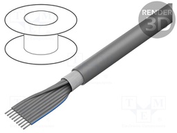 Wire: ribbon; round; 1.27mm; stranded; Cu; 20x28AWG; unshielded; PVC