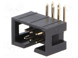 Socket; IDC; male; PIN: 6; angled 90°; THT; gold-plated; 2.54mm