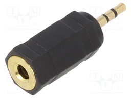 Jack 2.5mm 3pin plug,Jack 3.5mm socket; Plating: gold-plated