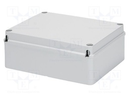 Enclosure: junction box; wall mount; plastic; grey