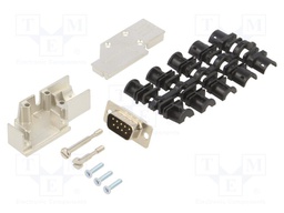 D-Sub; PIN: 9; plug; male; shielded,turned contacts; angled 90°
