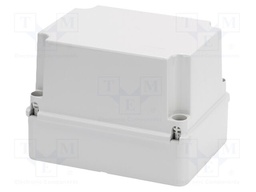 Enclosure: junction box; wall mount; plastic; grey
