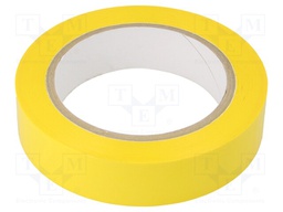 Tape: electrical insulating; W: 25mm; L: 66m; Thk: 60um; yellow; 80%