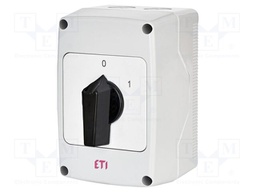 Switch: cam switch; Stabl.pos: 2; 32A; 0-1; in housing; Poles: 3