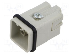 Connector: HDC; contact insert; male; CQ; PIN: 12; 12+PE; size 21.21