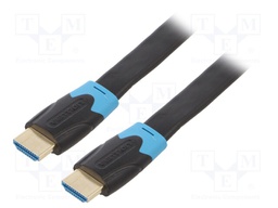 Cable; HDMI 2.0; HDMI plug,both sides; 3m; black; 30AWG; Core: Cu