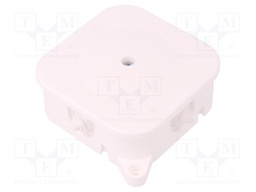 Enclosure: junction box; X: 86mm; Y: 86mm; Z: 35mm; IP42; white