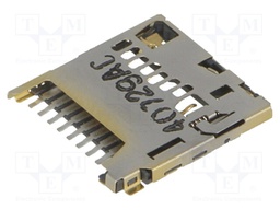 Connector: for cards; SD Micro; push-push; SMT; gold-plated