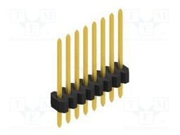 Connector: pin strips; pin header; male; PIN: 8; 1.27mm; THT; 1x8
