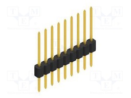 Connector: pin strips; pin header; male; PIN: 9; 1.27mm; THT; 1x9