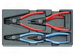 Kit: pliers; insert; for circlip