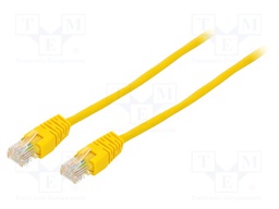Patch cord; U/UTP; 5e; stranded; CCA; PVC; yellow; Len: 5m; 26AWG