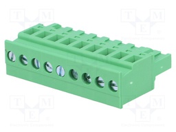 Pluggable terminal block; 5.08mm; ways: 9; angled; plug; female
