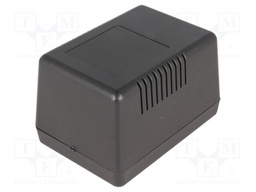 Enclosure: for power supplies; vented; X: 65.5mm; Y: 92mm; Z: 57mm