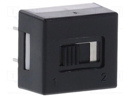Switch: slide; Pos: 2; DPDT; 1A/30VDC; ON-ON; THT; Leads: for PCB