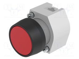 Switch: push-button; 22mm; Stabl.pos: 1; red; none; IP65; flat; Pos: 2