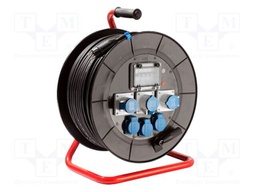 Extension lead; 3G2.5mm2; reel,with brake; Sockets: 6; rubber