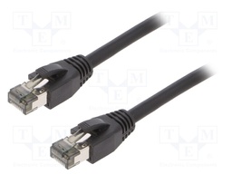 Patch cord; S/FTP; Cat 8.1; stranded; Cu; LSZH; black; 3m; 26AWG
