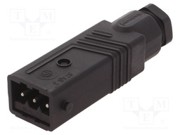 Connector: rectangular; ST; plug; male; PIN: 3; tinned; IP54; 16A