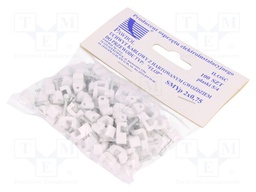 Holder; white; Application: SMYp 2x0,75,for flat cable; 100pcs.