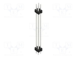 Connector: pin strips; pin header; male; PIN: 4; 2.54mm; THT; 2x2