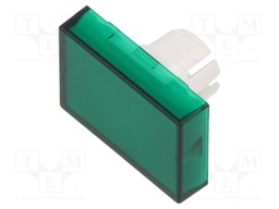 Actuator lens; 22mm; 61; Colour: green transparent; Mat: plastic