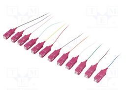Connector: fiber optic; patchcord; both sides,SC; snap fastener