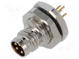 Connector: M8; socket; male; PIN: 4; 48V; Locking: external thread