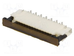 Connector: FFC (FPC); vertical; PIN: 14; ZIF; SMT; 0.5A; 30mΩ; 1mm