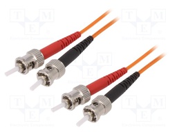 Fiber patch cord; OM1; ST,both sides; 2m; LSZH; orange