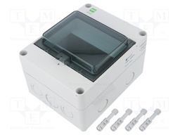 Enclosure: for modular components; IP65; light grey; No.of mod: 6