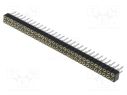 Socket; pin strips; female; PIN: 60; turned contacts,low profile