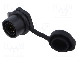 Connector: circular; Quicklock; socket; male; straight; PIN: 12