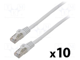 Patch cord; F/UTP; 6; stranded; CCA; PVC; grey; 1.5m; 26AWG; Cores: 8