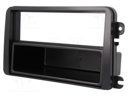 Radio mounting frame; VW; 2 ISO; black